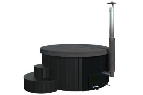 SaunaLife Model S4N Wood-Fired Hot Tub Dark Grey