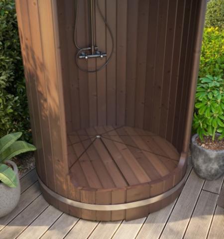SaunaLife Luxury Outdoor Barrel Shower