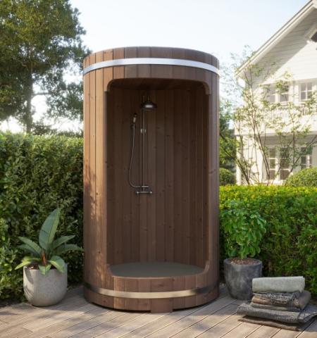 SaunaLife Luxury Outdoor Barrel Shower