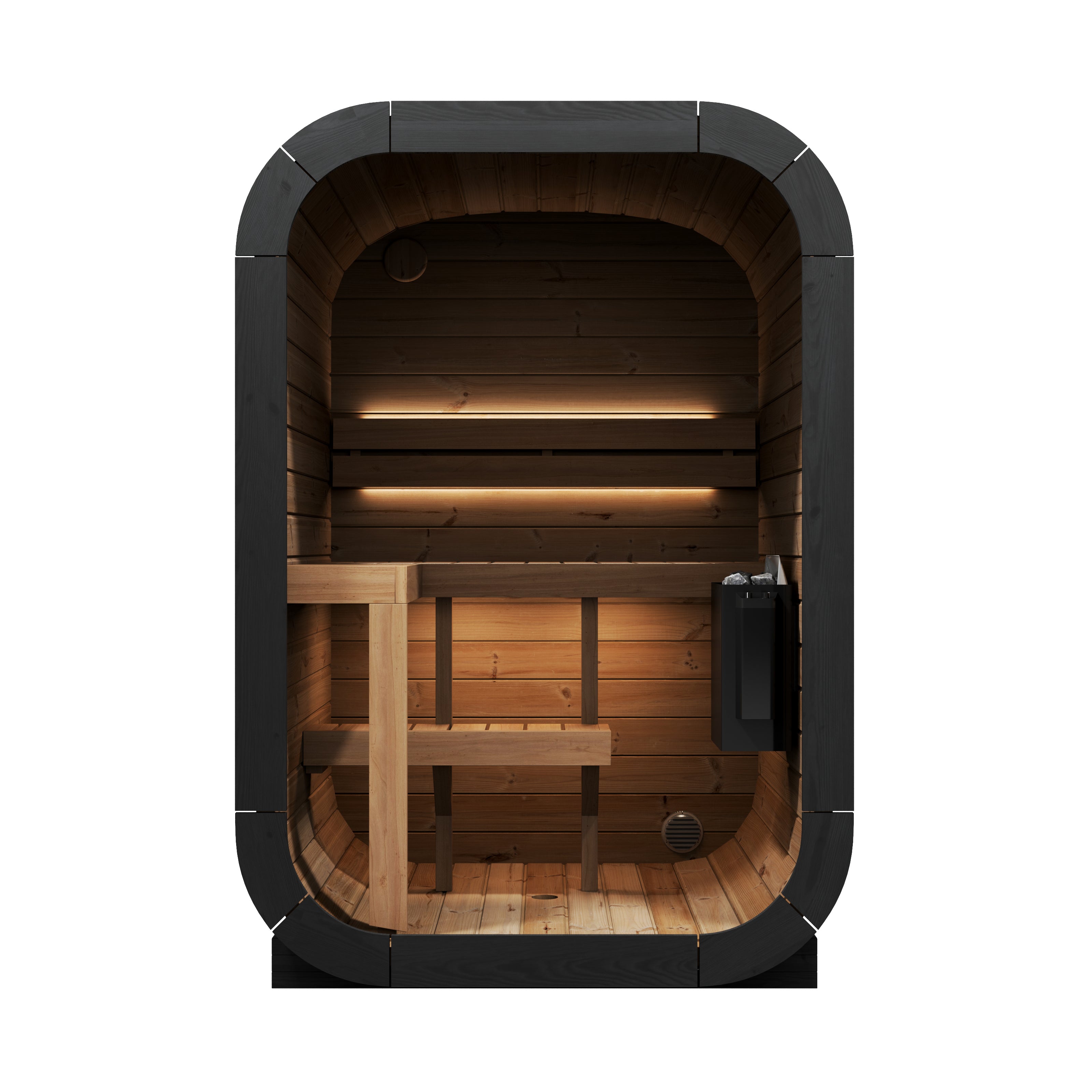 SaunaLife Cube-Series Outdoor Sauna Kit for 2 bathers