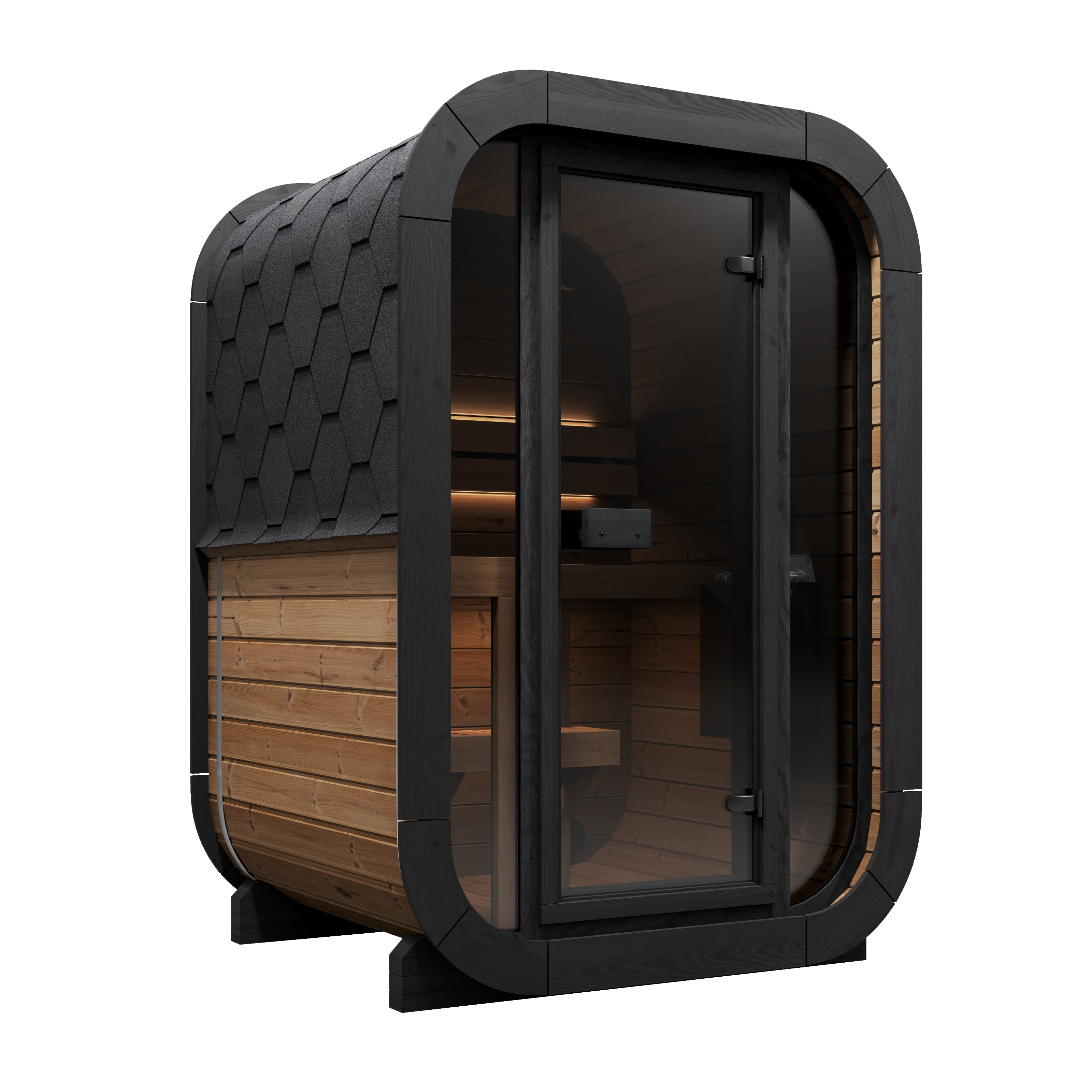 SaunaLife CL3G Cube-Series Outdoor Sauna Kit for 2 bathers