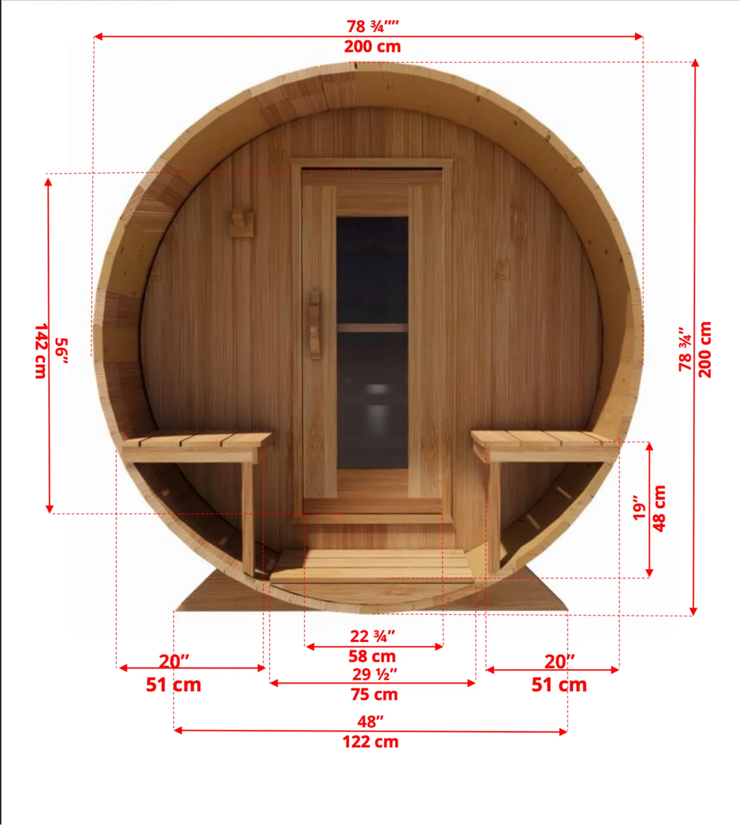 Leisure Craft CT Serenity Barrel Sauna