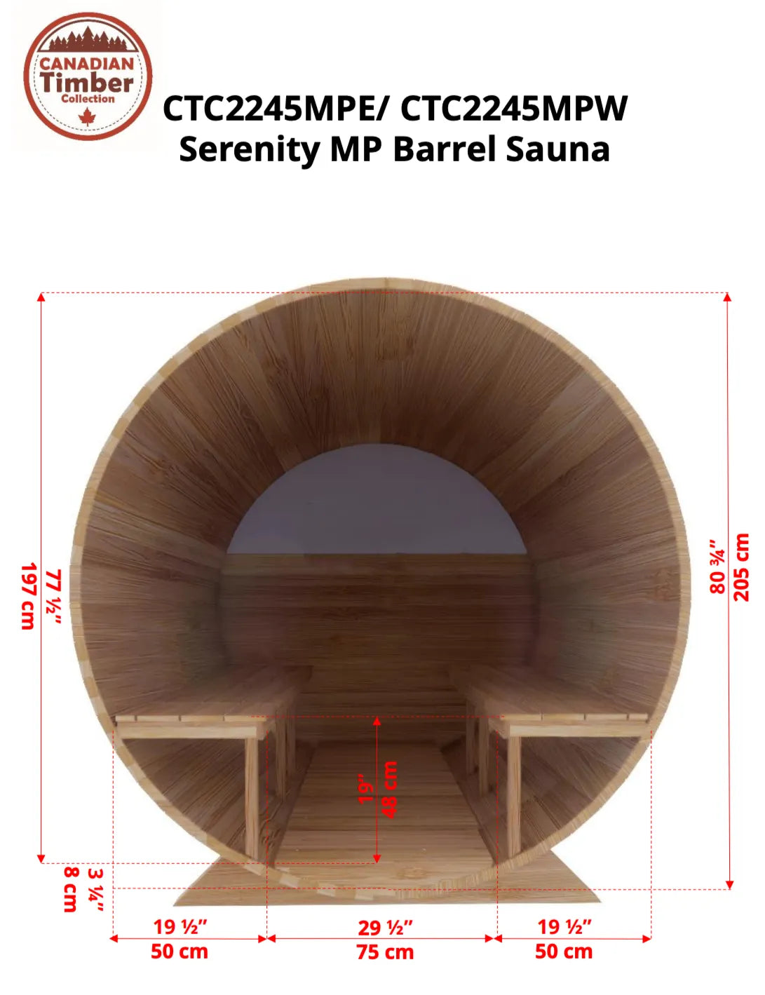 Leisure Craft Serenity MP Barrel Sauna