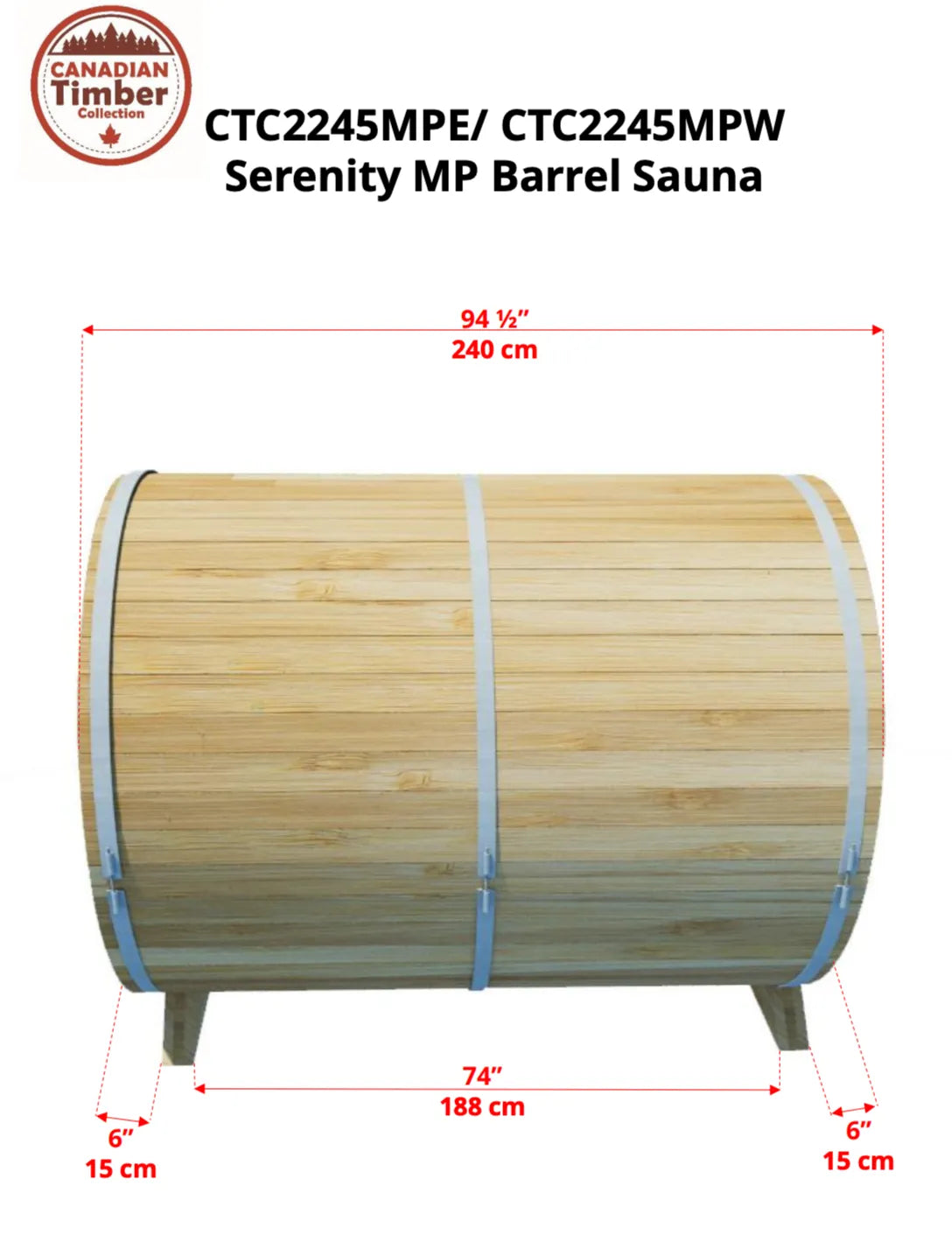 Leisure Craft Serenity MP Barrel Sauna
