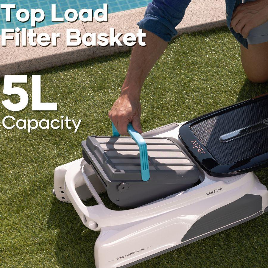 Aiper Surfer M1 Robotic Surface Skimmer - elitewellnesshq pool and Spa Accessories ATC-SURFERM1