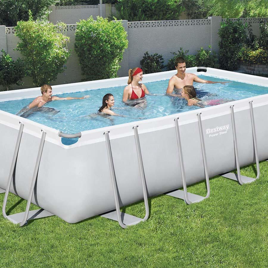 Bestway 18' x 9' x 48" Power Steel Above Ground Pool - elitewellnesshq Soft shell pools AGP-56467