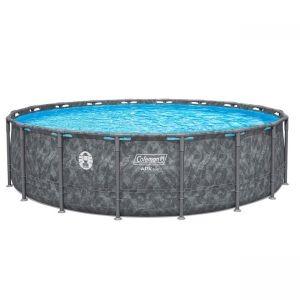 Bestway APX 365 18ft Round 52" Above Ground Pool - elitewellnesshq Soft shell pools 