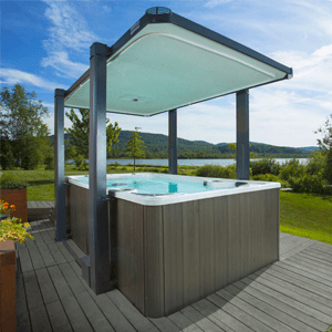 Covana Legend 18' Automated Swim Spa Cover & Gazebo (Mocha/Latte) - elitewellnesshq Luxury Swim Spas 
