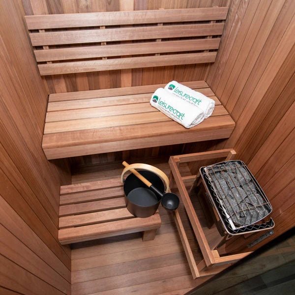 CT Element Nook Indoor Sauna | Premium Canadian-Made Indoor Home Sauna | LeisureCraft Canadian Timber Collection - elitewellnesshq Saunas 