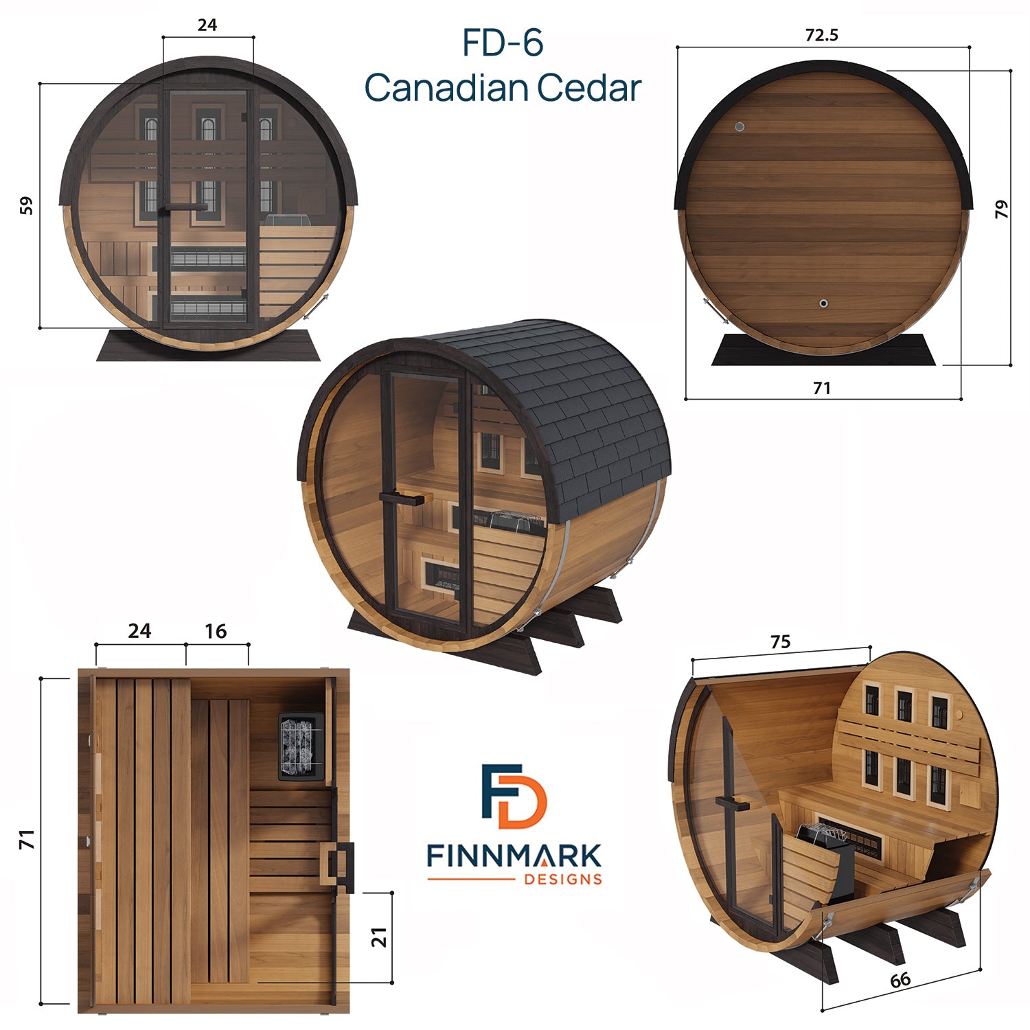Outdoor Infrared/Steam Barrel Thermal Aspen Sauna