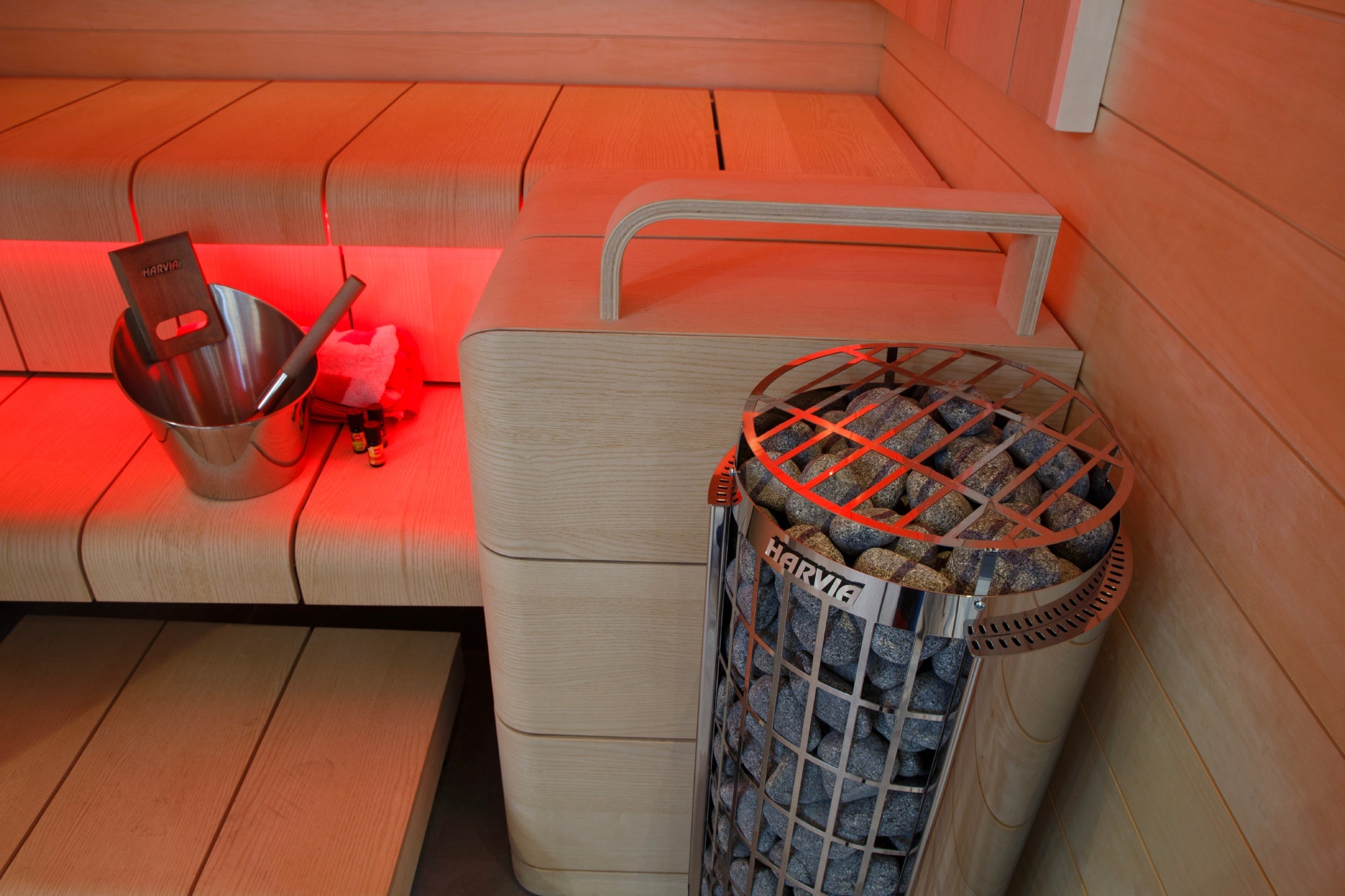 Harvia Cilindro PC60E 6kW Stainless Steel Heater - elitewellnesshq Sauna Heaters HPCS6U1H