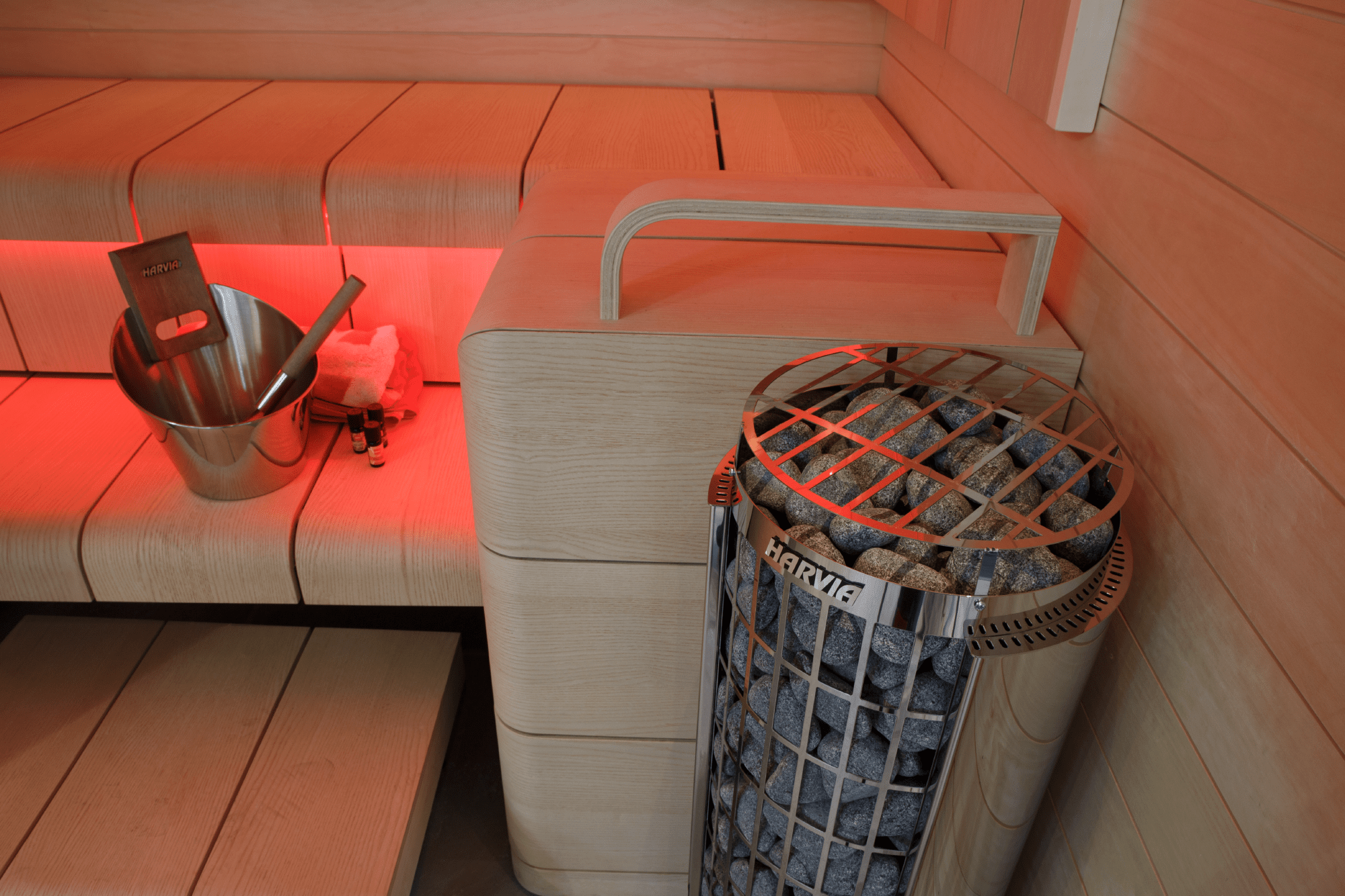 Harvia Cilindro PC60E 6kW Stainless Steel Heater - elitewellnesshq Sauna Heaters HPCS6U1H