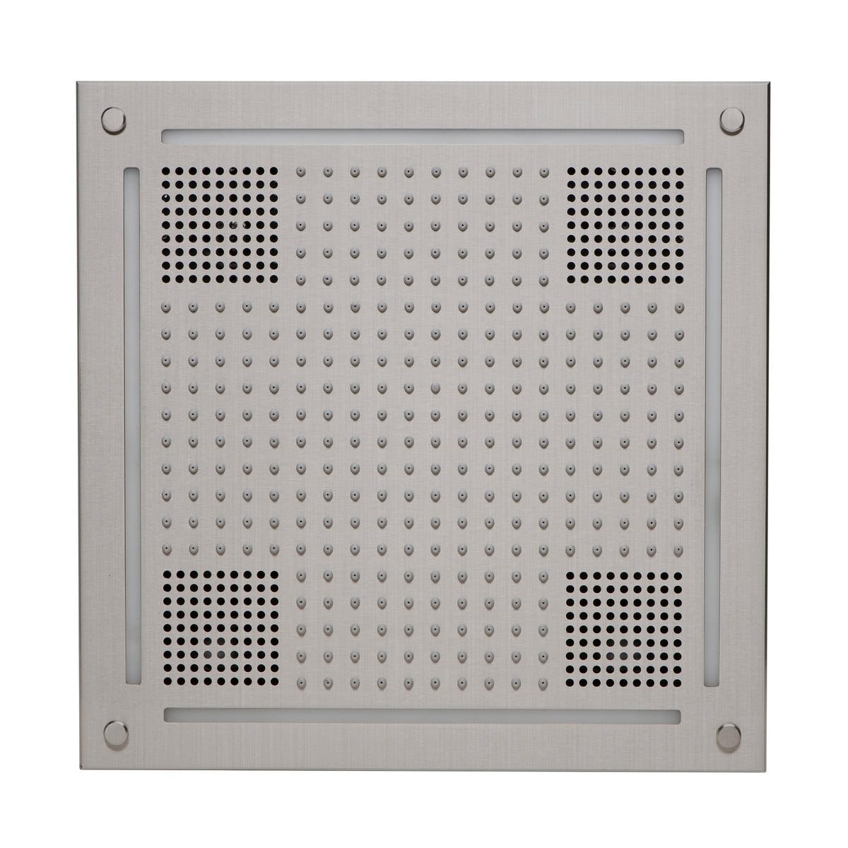 HVLSRSQ-SC - elitewellnesshq Satin Chrome (Square - Rain + Chromatherapy + Audiotherapy)