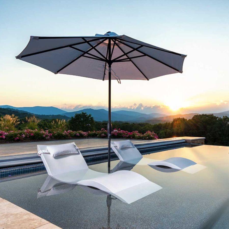 Ledge Lounger Signature Chaise Lounger (Shallow Water: 0-9”) White - elitewellnesshq pool and Spa Accessories FUR-LLSGCGG