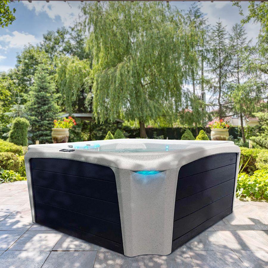 Lumio Blizzard Hot Tub (Frost/Black) | Premium Spa - elitewellnesshq Hot Tubs SPA-BZ2P22032WBLI25