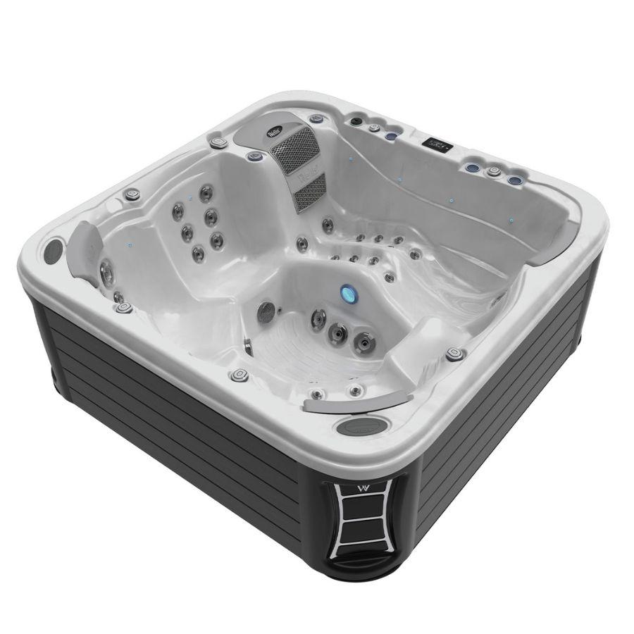 Monte Rosa 6 person Luxury Hot Tub(Silver Marble/Grey) - elitewellnesshq 
