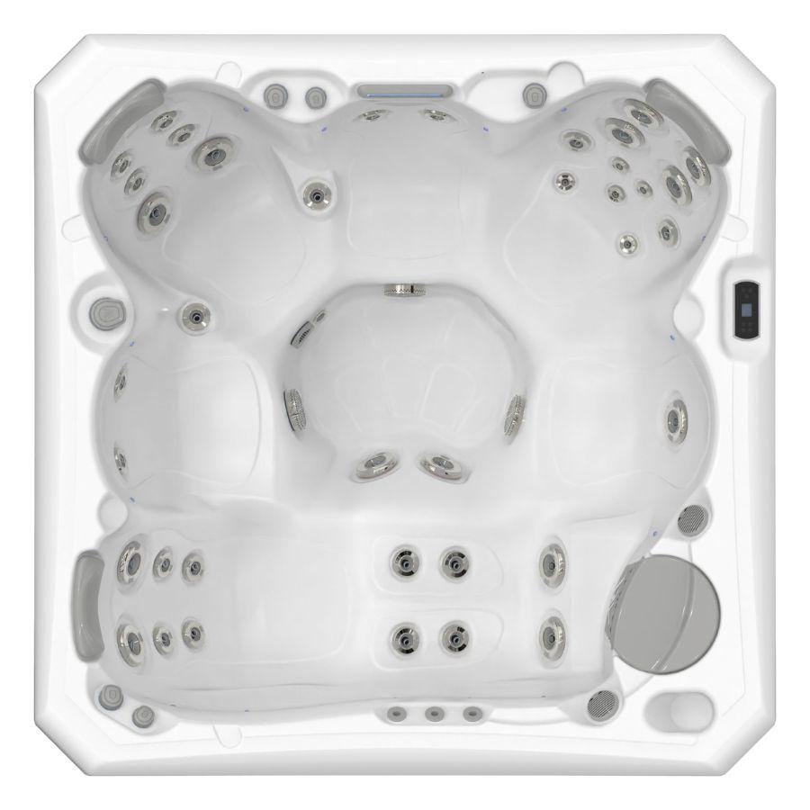 Most Energy - Efficient Hot Tub • 6 - Person Capacity • Full - Sized Lounger - elitewellnesshq Luxury Swim Spas SPA-WM00573SFCSMG25