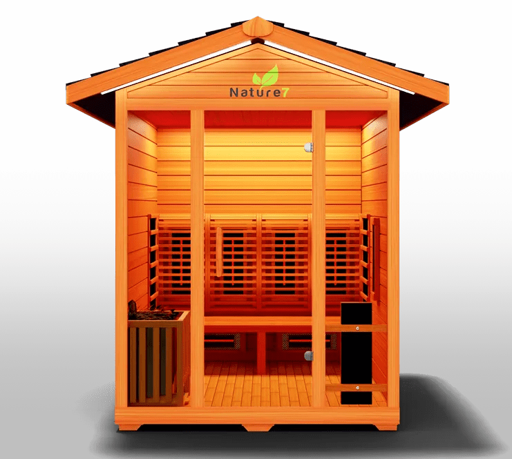 Nature Outdoor Hybrid 4 Person Sauna - elitewellnesshq Saunas NAT7