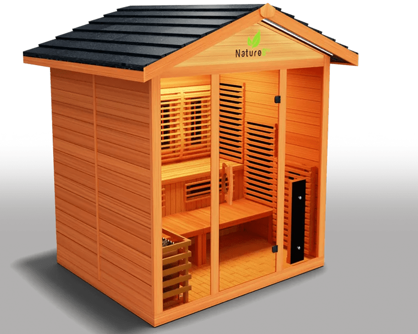 Nature Outdoor Hybrid 6 Person Sauna - elitewellnesshq Saunas NAT8