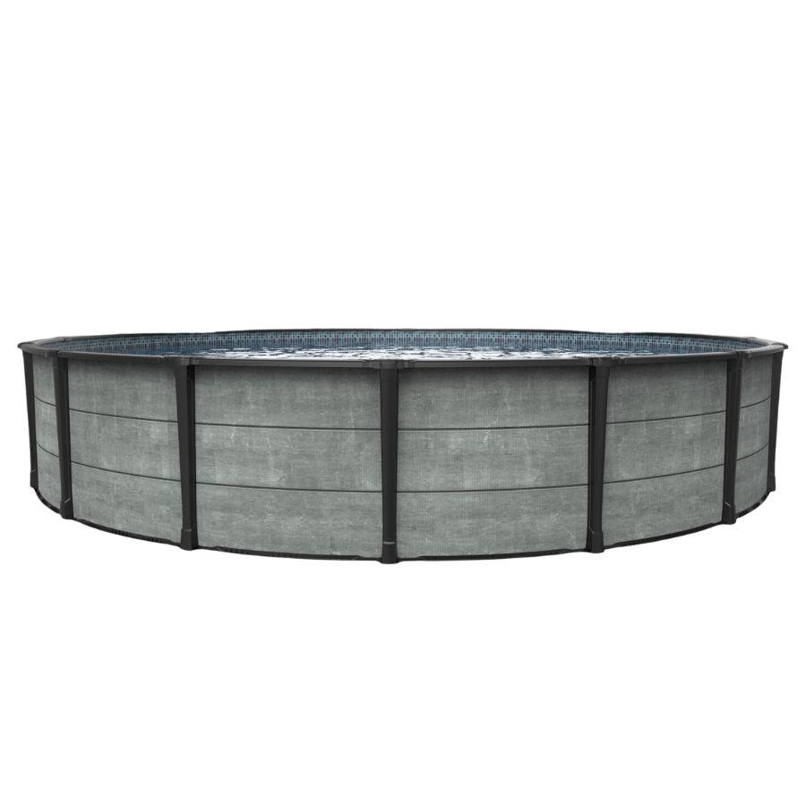 Newtown Above Ground Pool by Carvin | Woodgrain Finish - elitewellnesshq Above Ground Pools AGP-97526215-BUNDLE