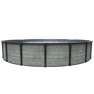 Newtown Above Ground Pool by Carvin | Woodgrain Finish - elitewellnesshq Above Ground Pools AGP-97526215-BUNDLE