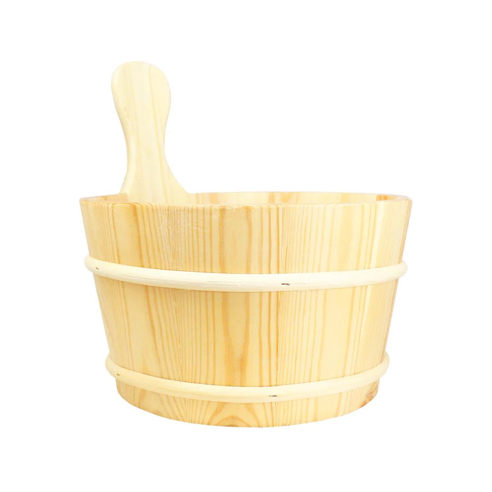 Sauna Bucket & Ladle Set - elitewellnesshq sauna essentials SN - AC - BUCKET/LADLE