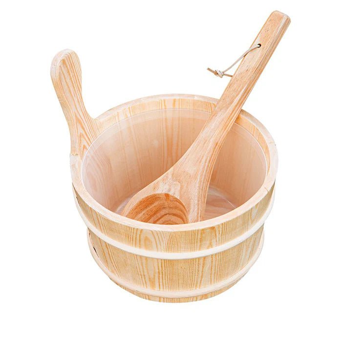Sauna Bucket & Ladle Set - elitewellnesshq sauna essentials SN - AC - BUCKET/LADLE