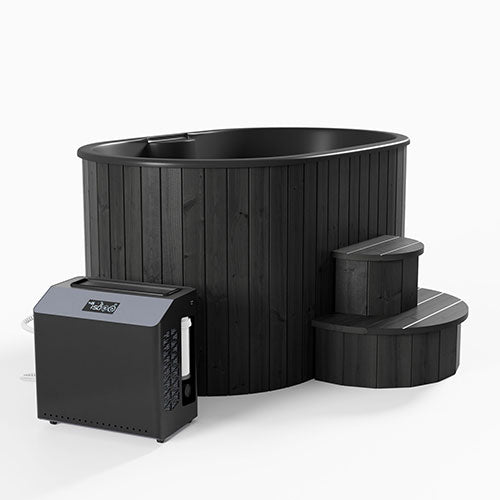 SaunaLife 2-Person Cold/Hot Immersion Tub Dark Grey