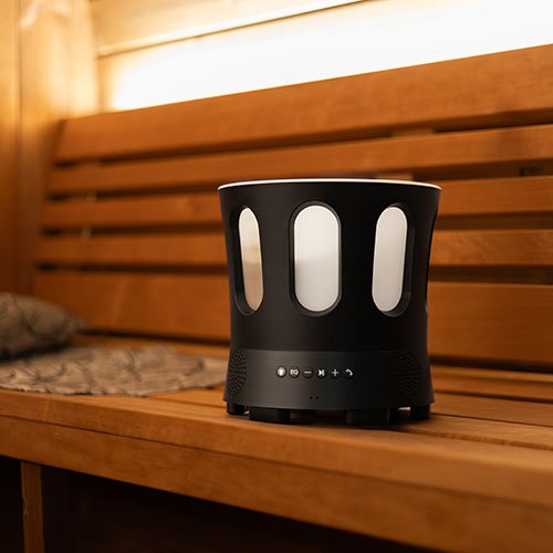 SaunaZone Bluetooth Speaker & Sauna Bucket w/ Lights - elitewellnesshq sauna essentials 