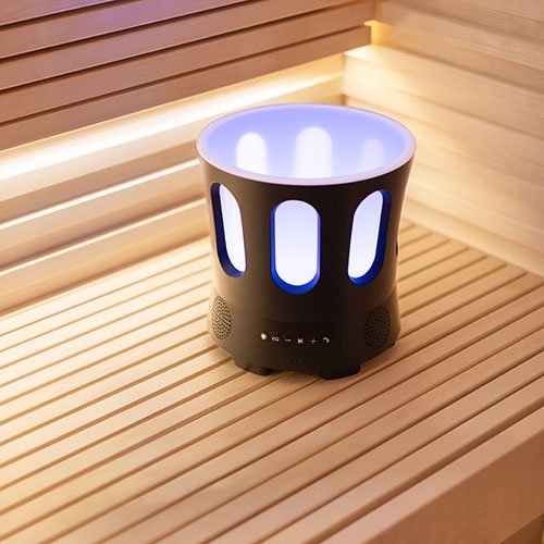 SaunaZone Bluetooth Speaker & Sauna Bucket w/ Lights - elitewellnesshq sauna essentials 