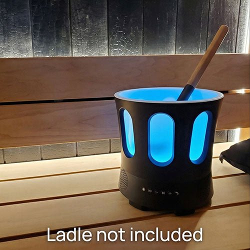 SaunaZone Bluetooth Speaker & Sauna Bucket w/ Lights - elitewellnesshq sauna essentials 