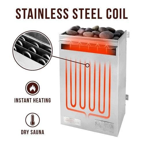 Scandia Electric Ultra Sauna Heater Medium size(6.0kw - 9.0kw) - elitewellnesshq Sauna Heaters SN - HEM - 60208 - 60