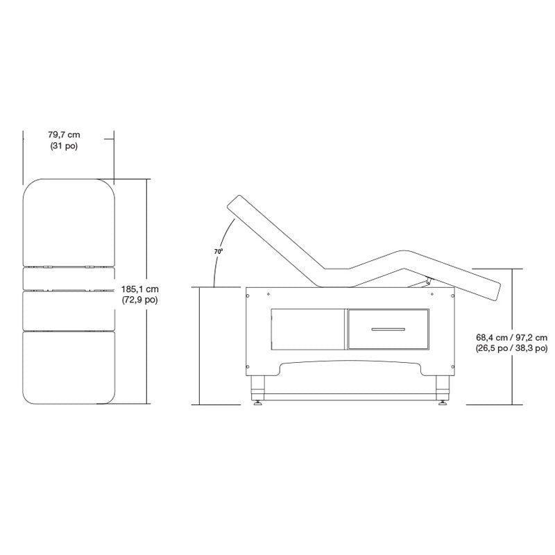Silhouet - Tone Nevada Premium 1 Cushion – Electric Treatment Bed/Chair - elitewellnesshq Silhouet - Tone MedSpa 