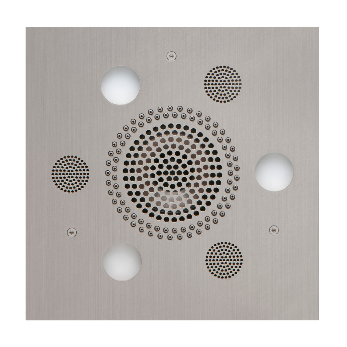SLSRSQ-SC - elitewellnesshq Satin Chrome (Square - Rain + Chromatherapy + Audiotherapy)