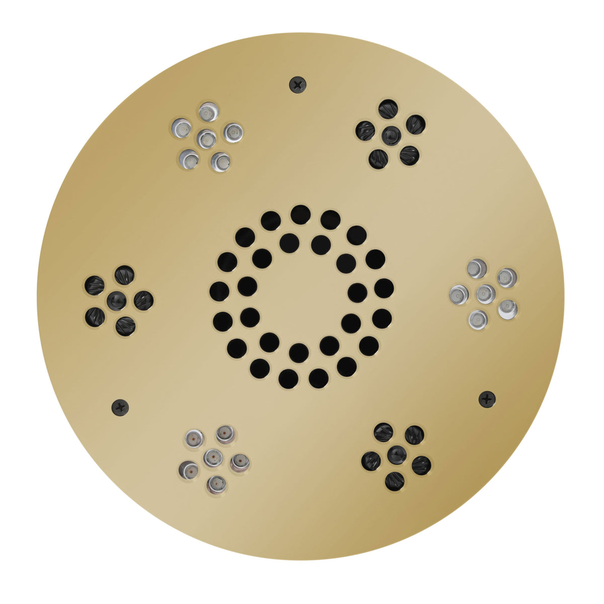 SLST-PB - elitewellnesshq Polished Brass (Round - Chromatherapy + Audiotherapy)