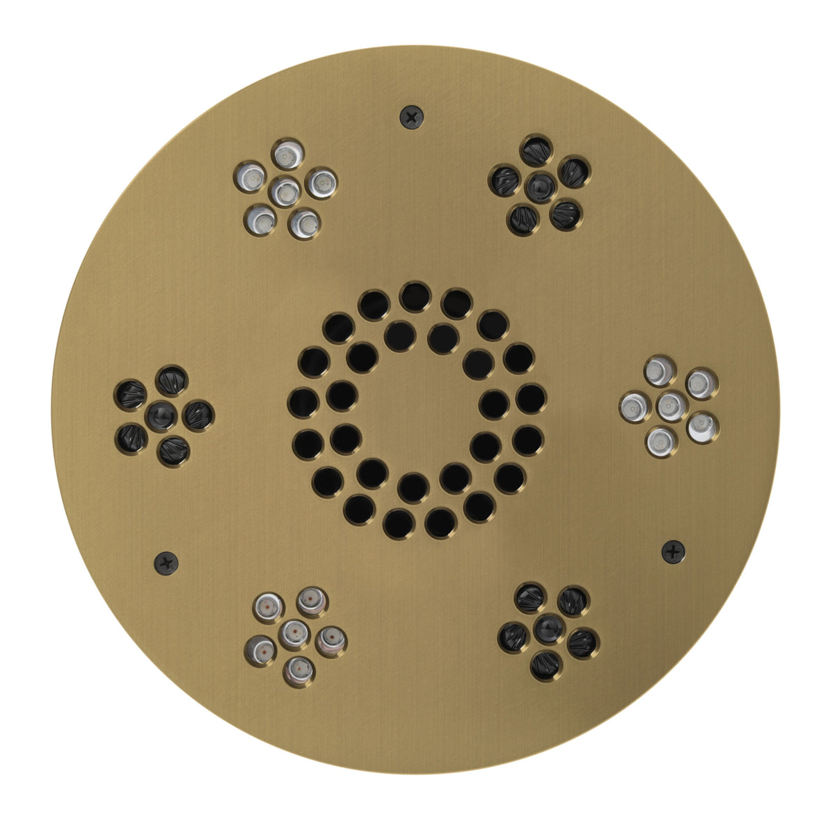 SLST-SB - elitewellnesshq Satin Brass (Round - Chromatherapy + Audiotherapy)