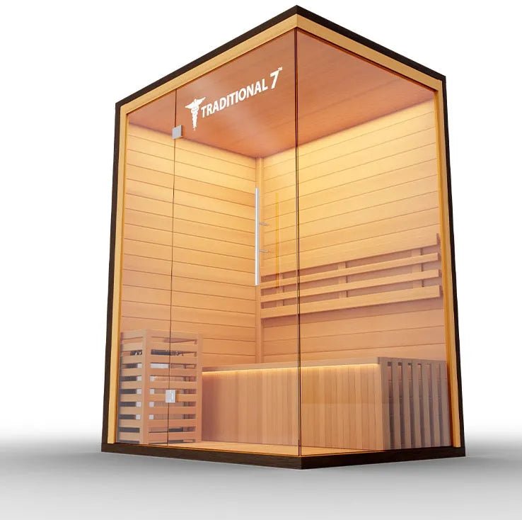 Traditional 3 - 4 Person Dry/Steam Sauna - elitewellnesshq Saunas T7S