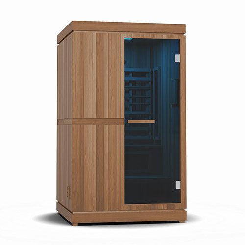 Trinity Combination Sauna – Infrared, Steam & Red Light Therapy The Finnmark FD-4 Trinity is the ultimate home sauna, combining UL-listed Spectrum Plus™ infrared heaters, a traditional 1.9kW steam sauna heater, and medical-grade Spectrum Red Light™ Therapy. Experience fast, deep-penetrating heat that soothes muscles and joints, an authentic steam sauna experience with the ability to splash water on hot rocks, and the wellness benefits of red light therapy to support skin, collagen production.