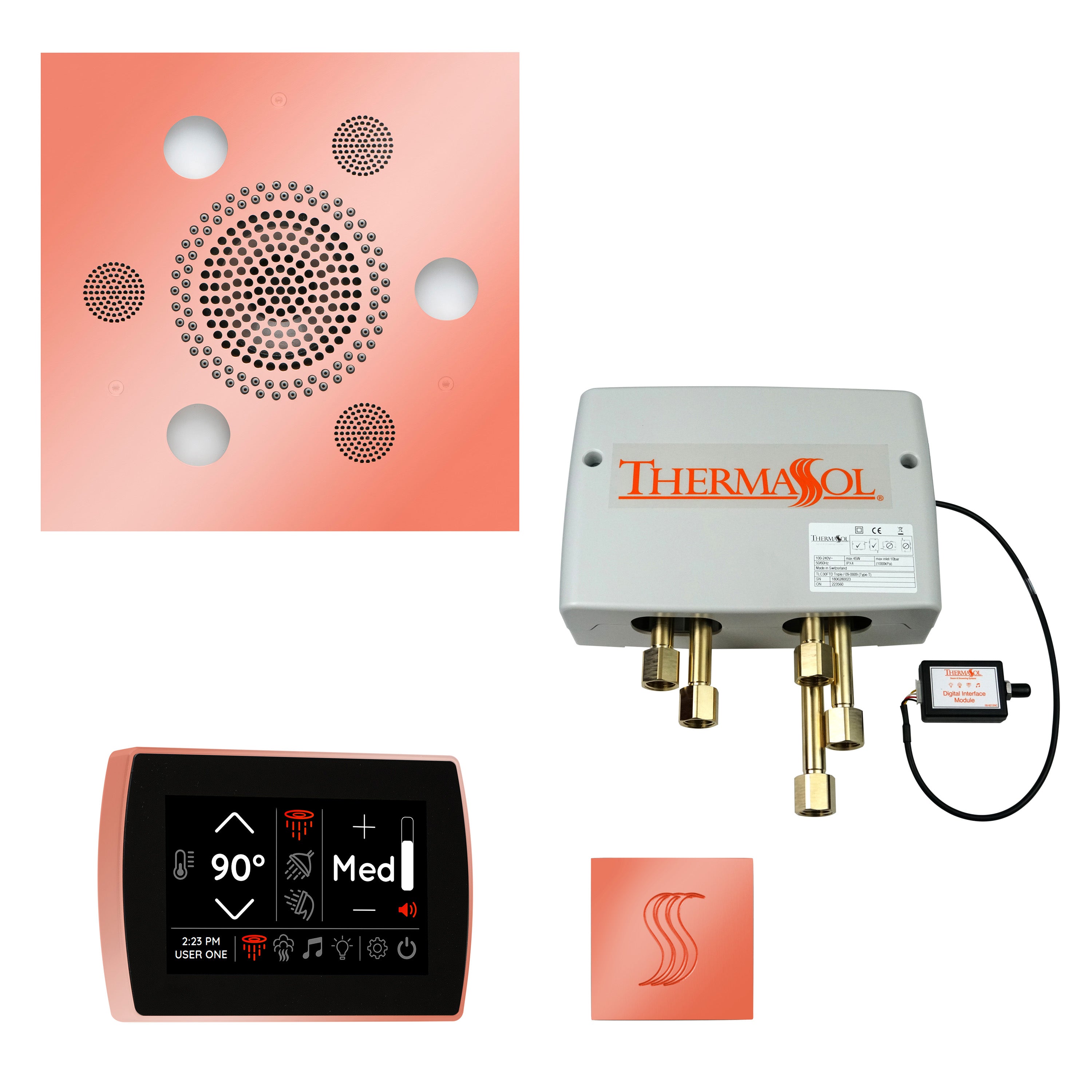 ThermaSol SignaTouch Control Digital Shower Rain head