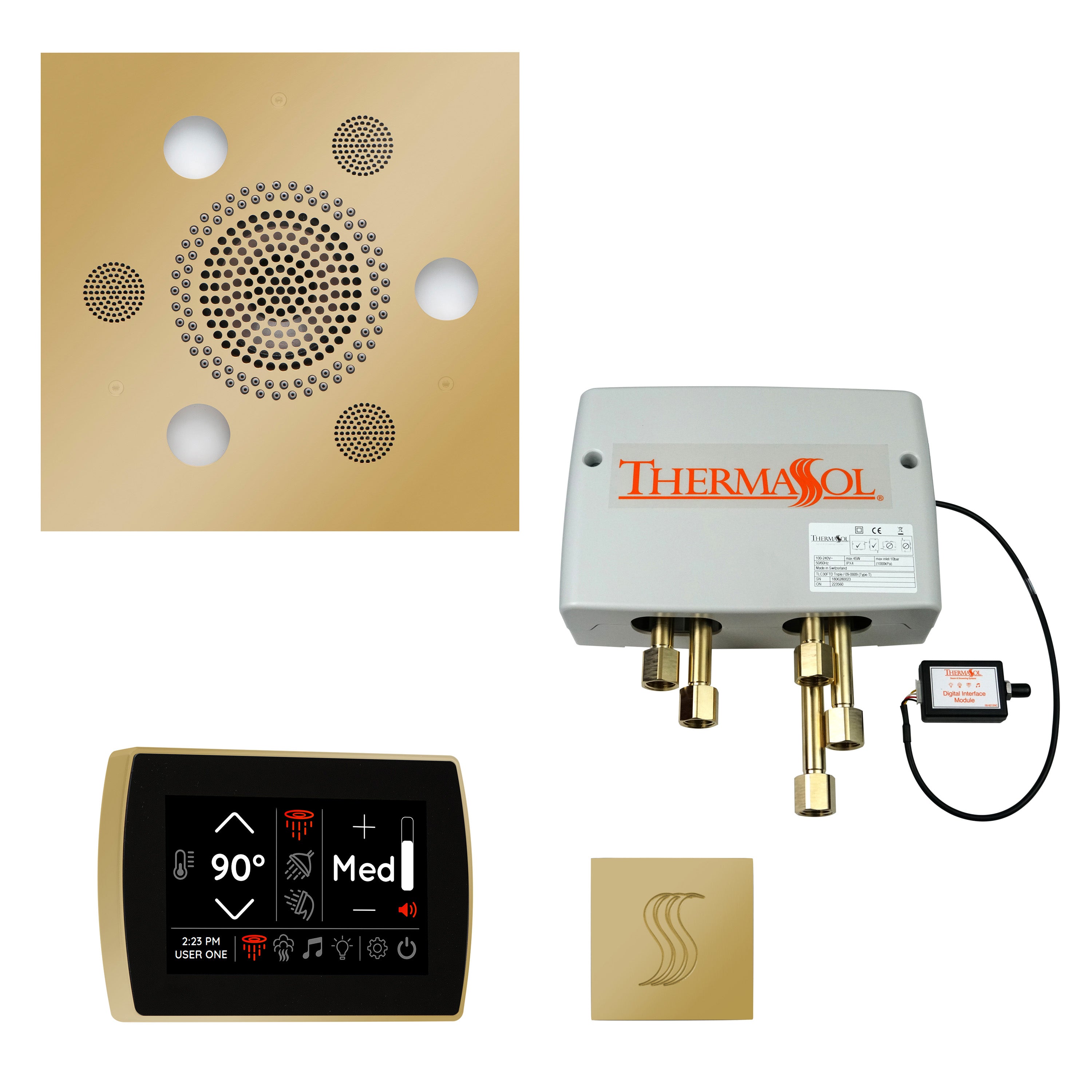 Thermasol Body Spray Polished Brass Finish