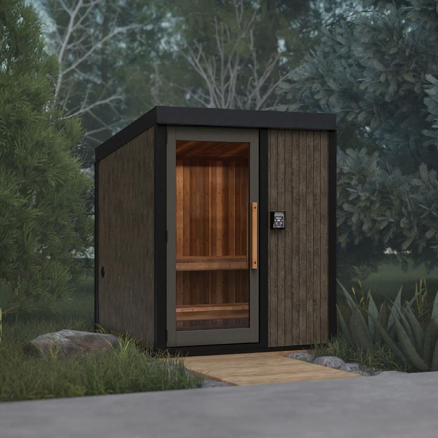 Visscher Outdoor Electric 6' x 6' Sauna | Traditional 9kW Cedar Sauna for 2 - 3 People - elitewellnesshq Saunas SAU-720