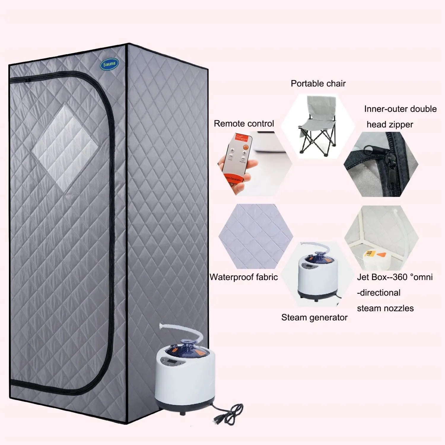 Weight Loss Sauna Tent Portable Full Body Steam Sauna Box Sauna Tent with Folding Chair Walking Sauna - elitewellnesshq Saunas c0a35601 - 9705 - 42d0 - b826 - 4bf82d587251