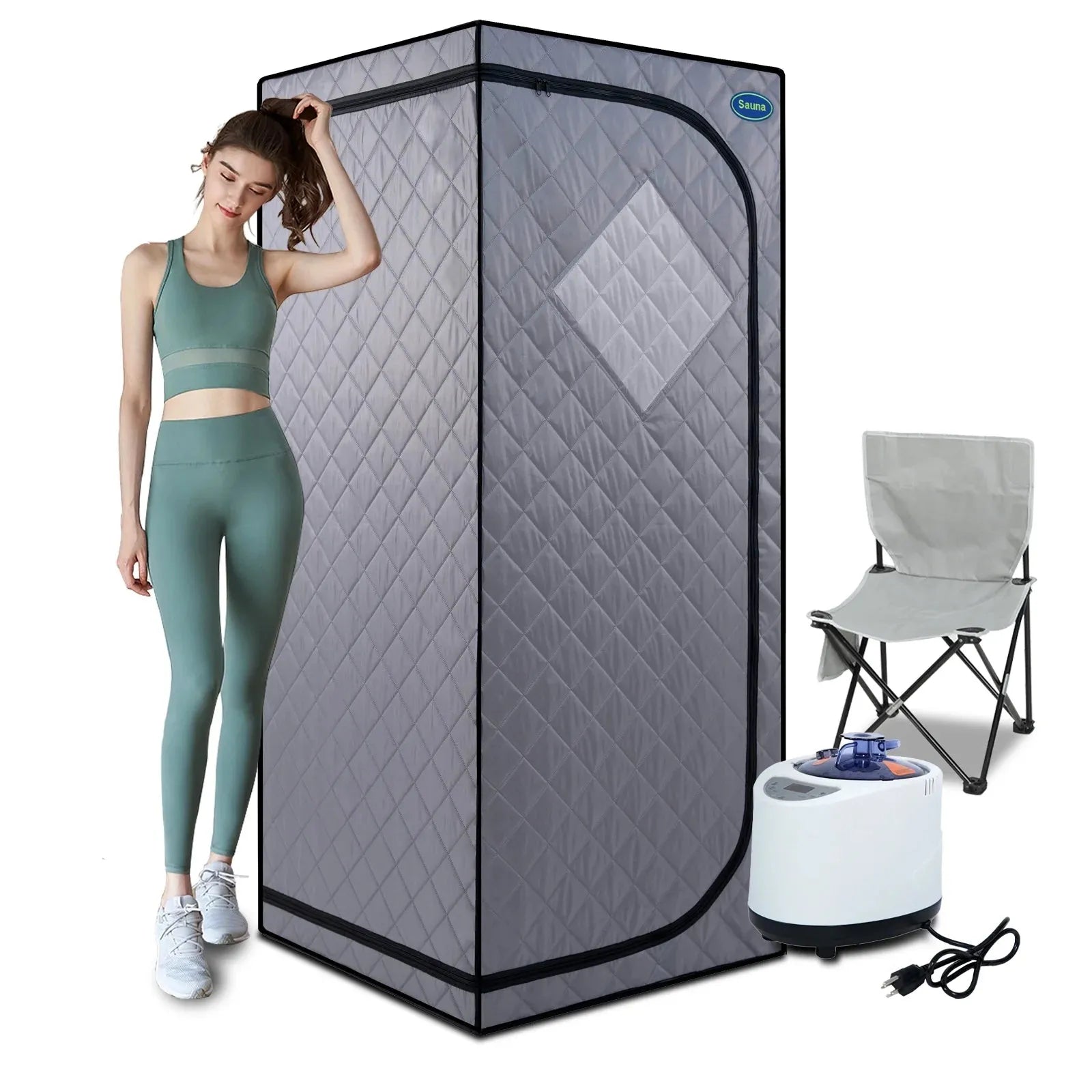 Weight Loss Sauna Tent Portable Full Body Steam Sauna Box Sauna Tent with Folding Chair Walking Sauna - elitewellnesshq Saunas c0a35601 - 9705 - 42d0 - b826 - 4bf82d587251